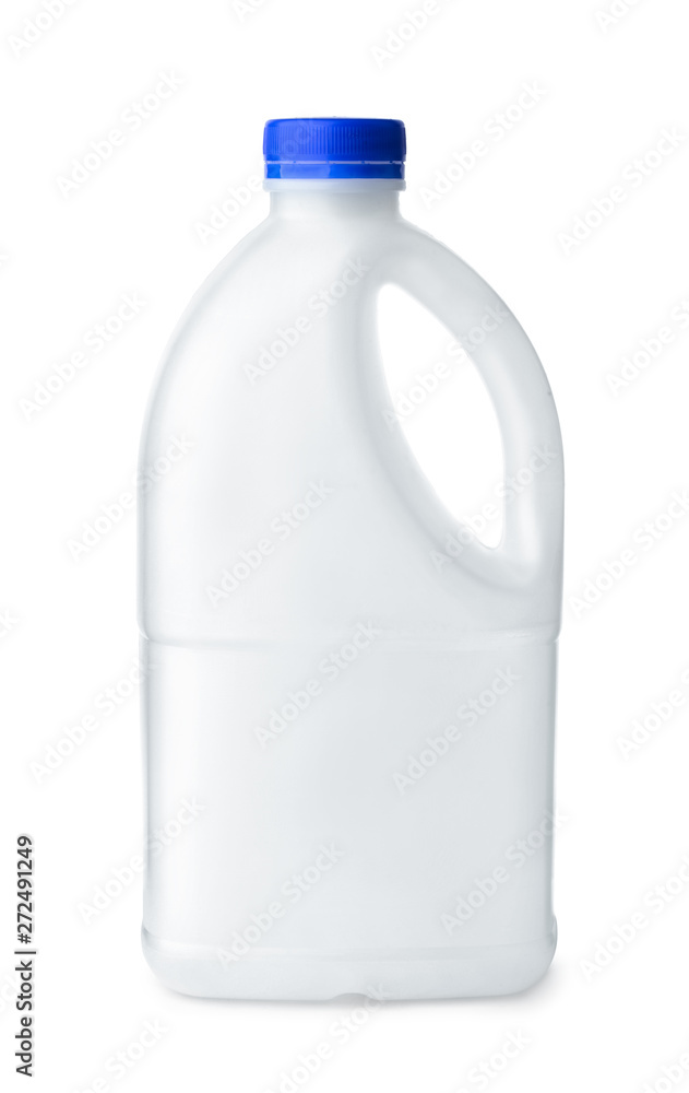 White blank plastic bottle with handle White blank plastic bottle with handle