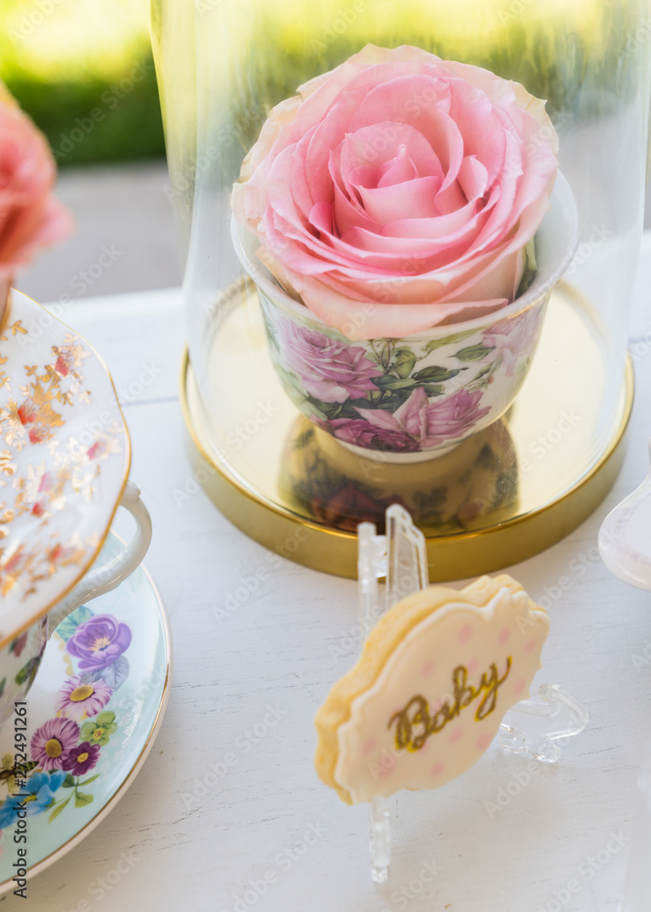dessert table with flowers and cupcakes for maternity event dessert table with flowers and cupcakes for maternity event