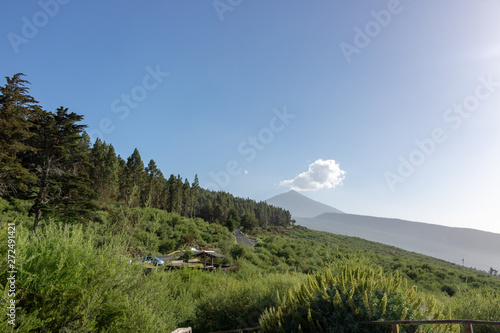 mountain route above the clouds in Tenerife Island, Spain