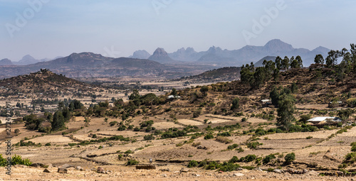 Landscape around historical city of Axum - Ethiopia