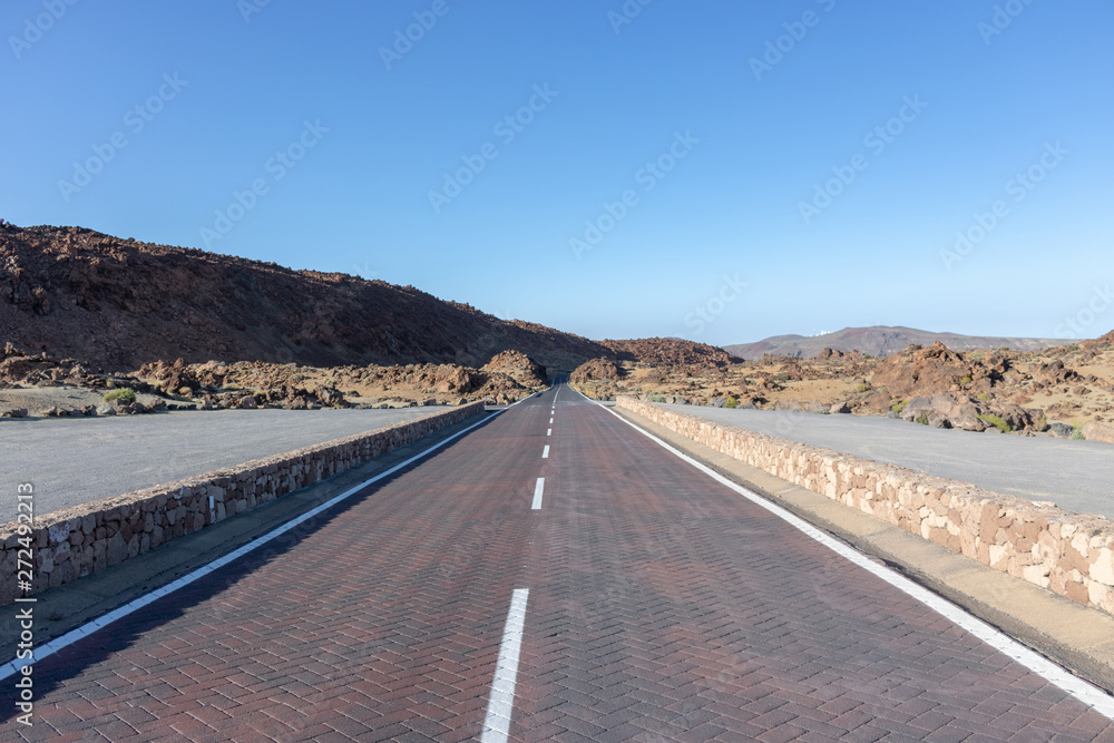 Road at El Teide national reserve, Tenerife.