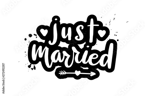 lettering just married