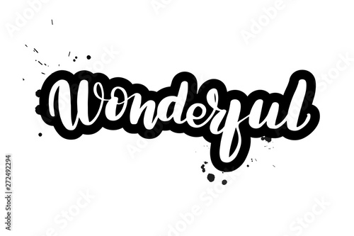 brush lettering wonderful