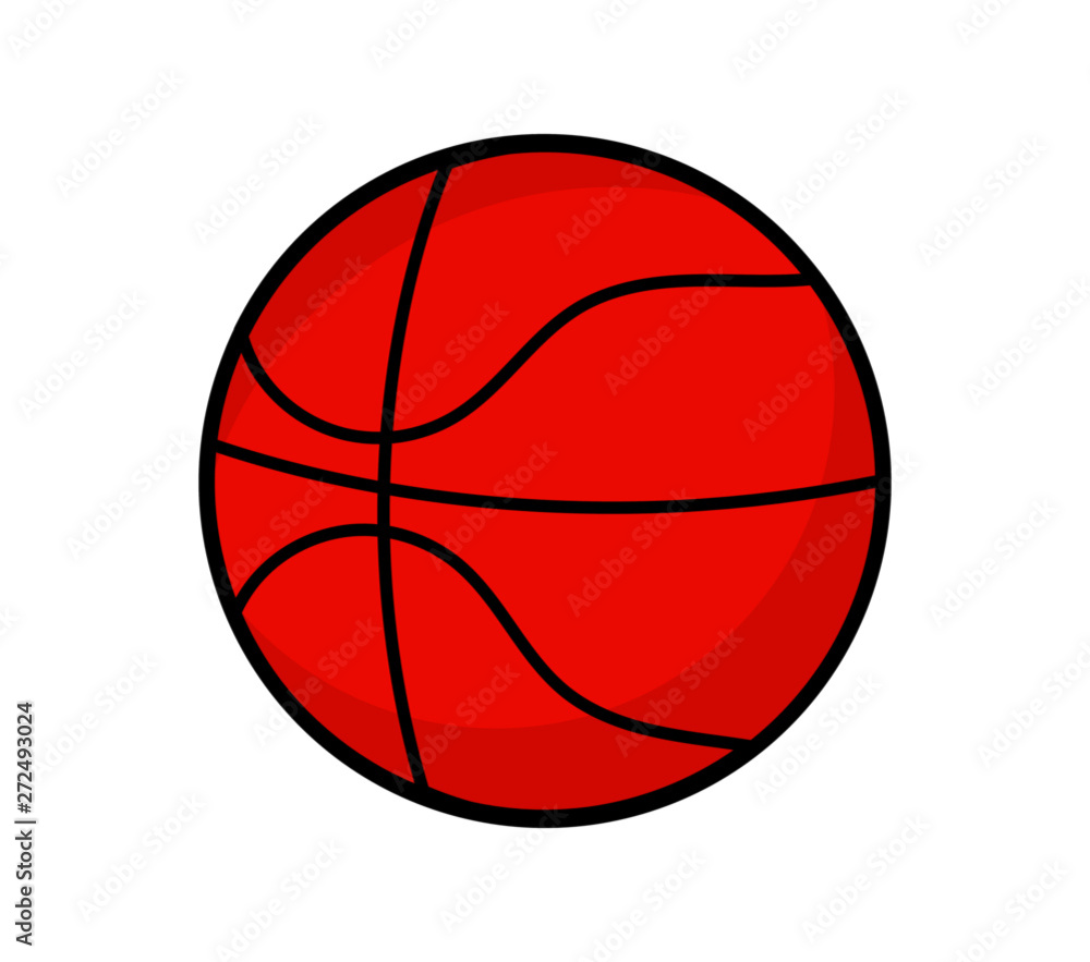 basketball icon isolated on white background. vector illustration.