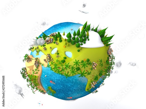 3D illustration of abstract earth concept