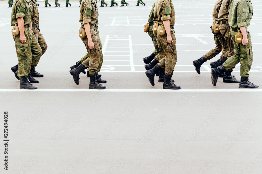 Soldiers marching Stock Photo | Adobe Stock