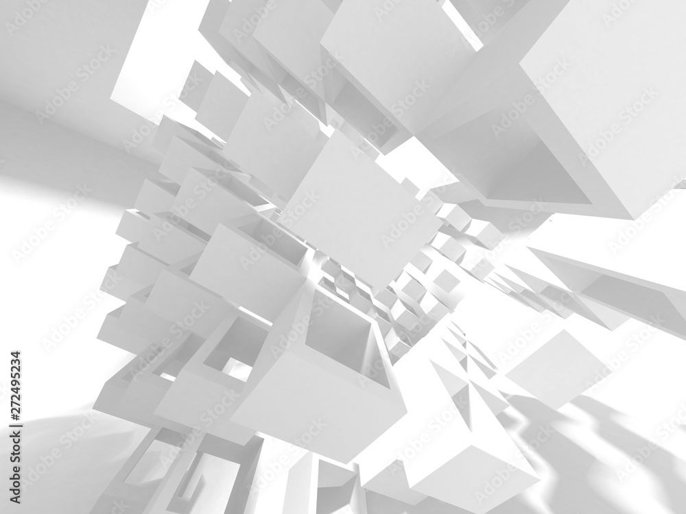 Futuristic White Architecture Design Background Futuristic White Architecture Design Background