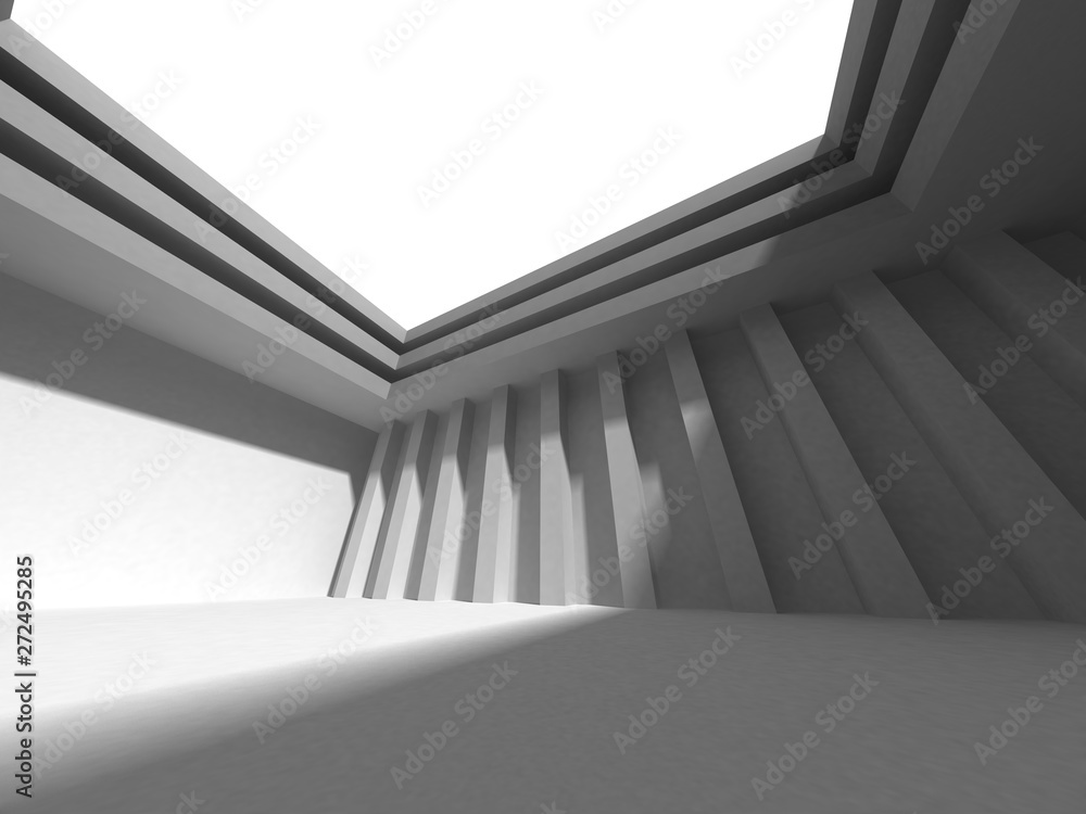 Obraz premium Futuristic White Architecture Design Background