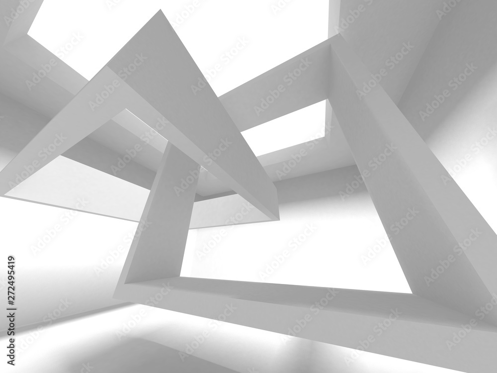 Fototapeta premium Futurystyczny Biały Projekt Architektury Tło