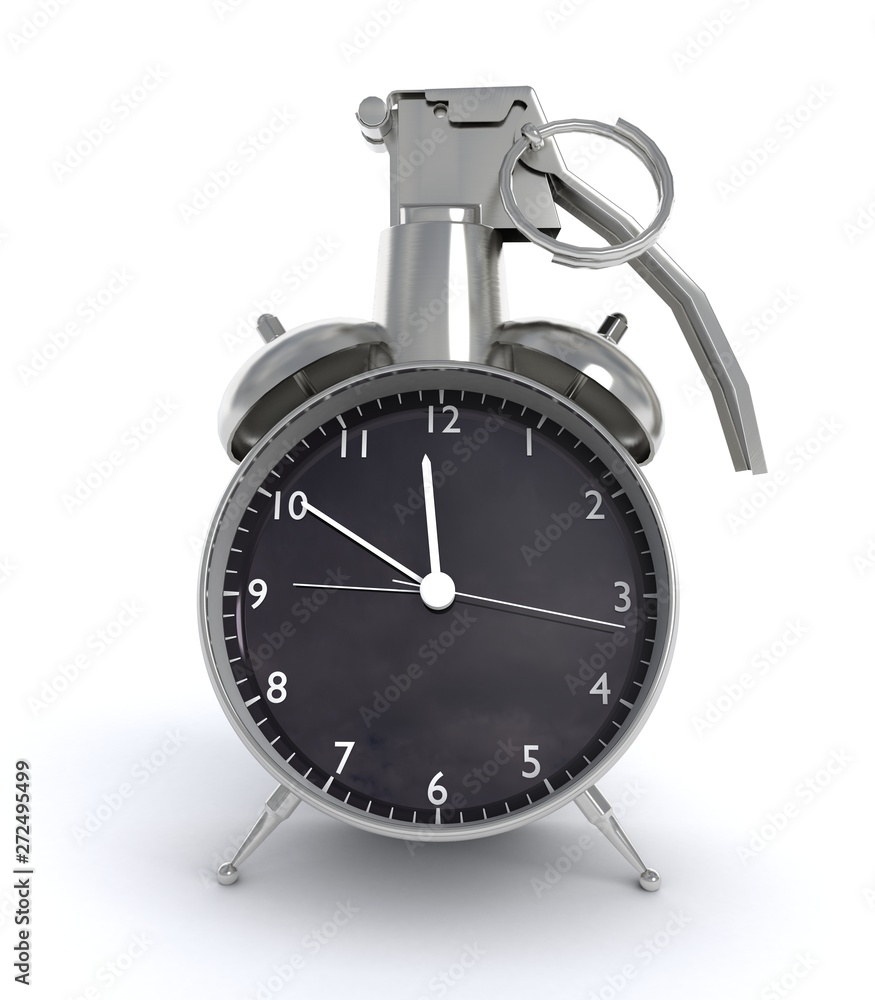 3D ILLUSTRATION OF CLOCK bomb 3D ILLUSTRATION OF CLOCK bomb