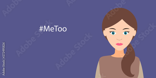 Me too, women's movement against sexual assault and harassment.  Vector