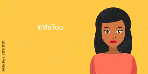 Me too, women's movement against sexual assault and harassment.  Vector