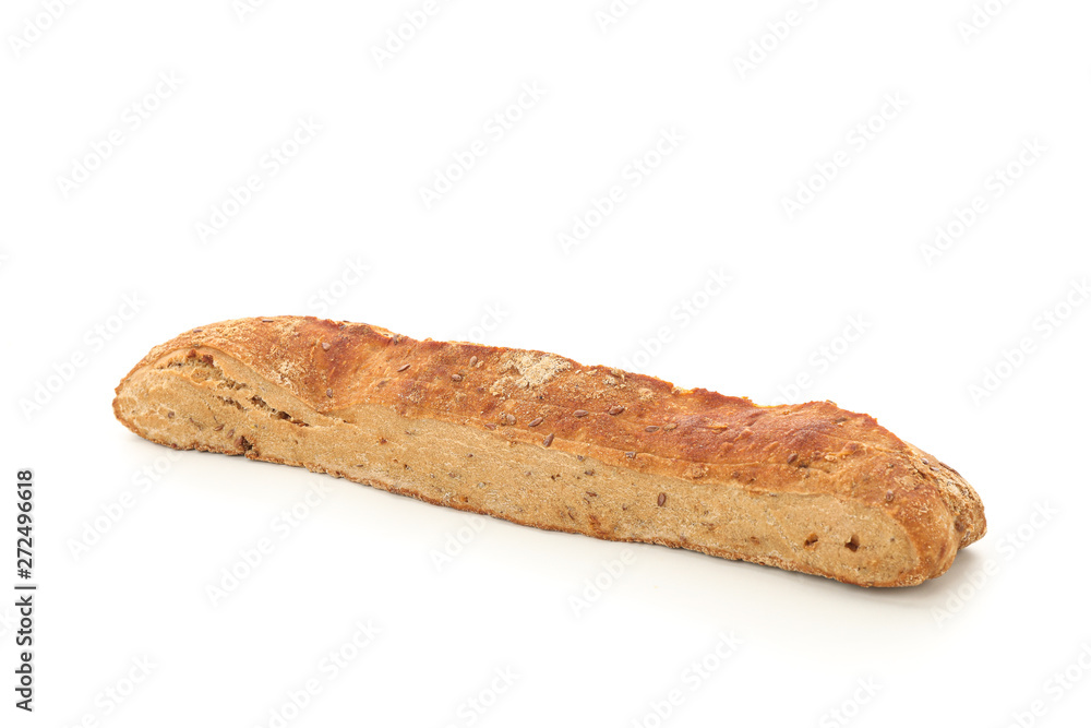 Wheat bread isolated on white background. Bakery products Wheat bread isolated on white background. Bakery products