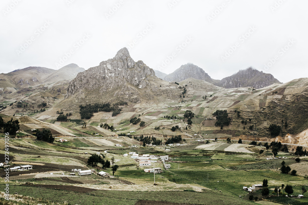 High mountains and green fields High mountains and green fields