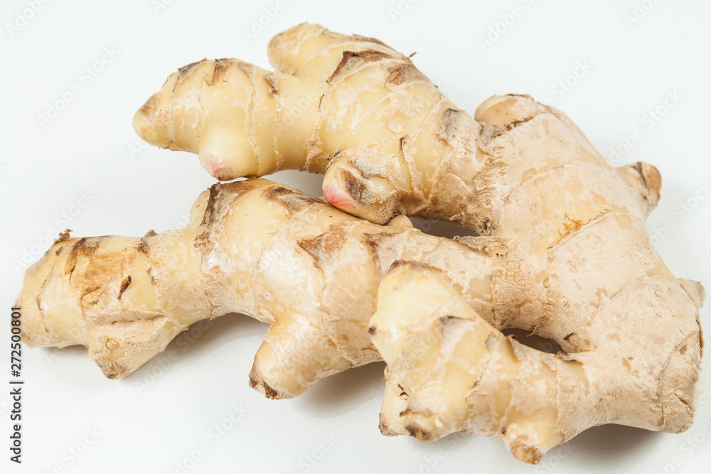 Ginger spice root - Zingiber officinale, photo on neutral background Ginger spice root - Zingiber officinale, photo on neutral background