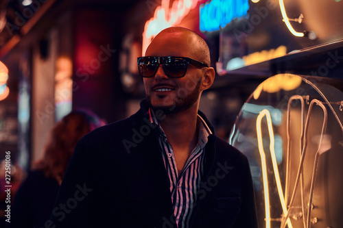 Portrait of happy smiling m...