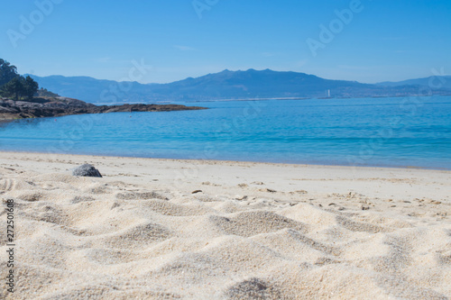 beach and sea sand landscape, galicia © carballo