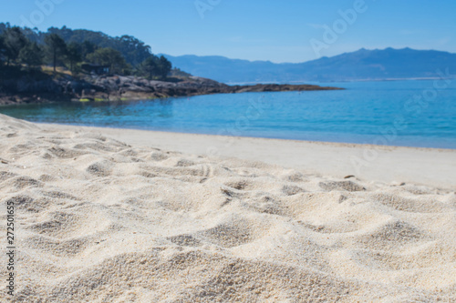 beach and sea sand landscape, galicia © carballo