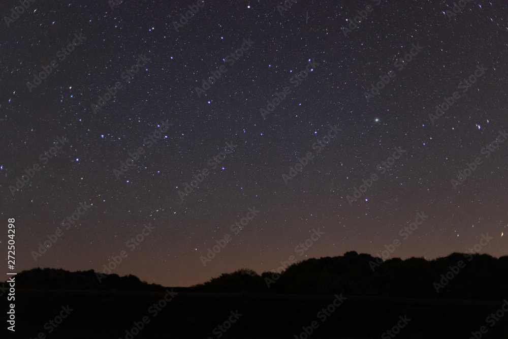 Stars on clear night sky in Teneriffa