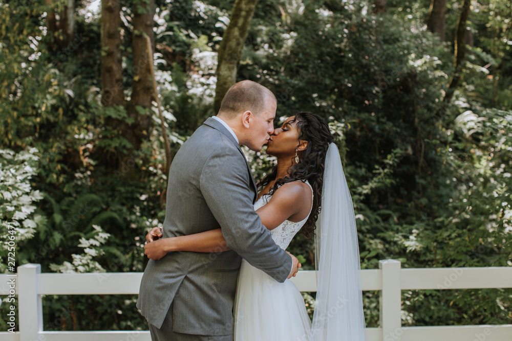 Wedding Couple Kissing Wedding Couple Kissing
