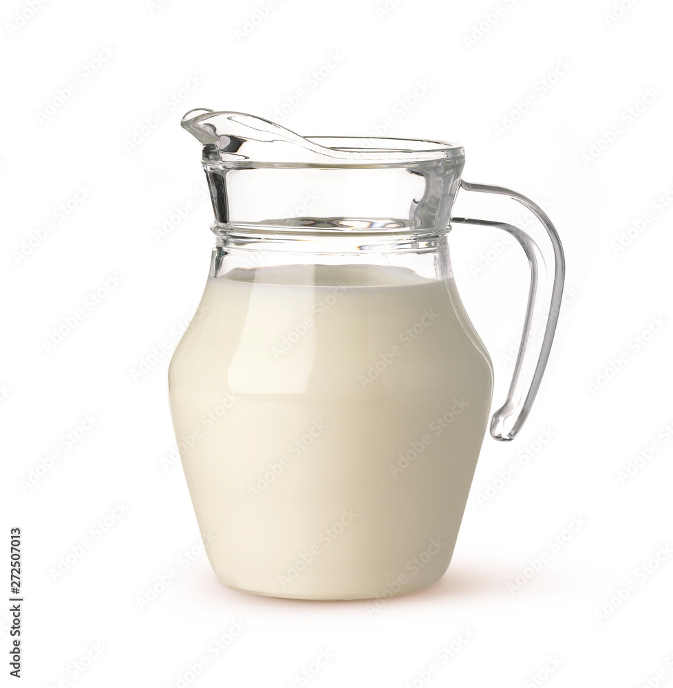 Jug of milk isolated on white background Jug of milk isolated on white background