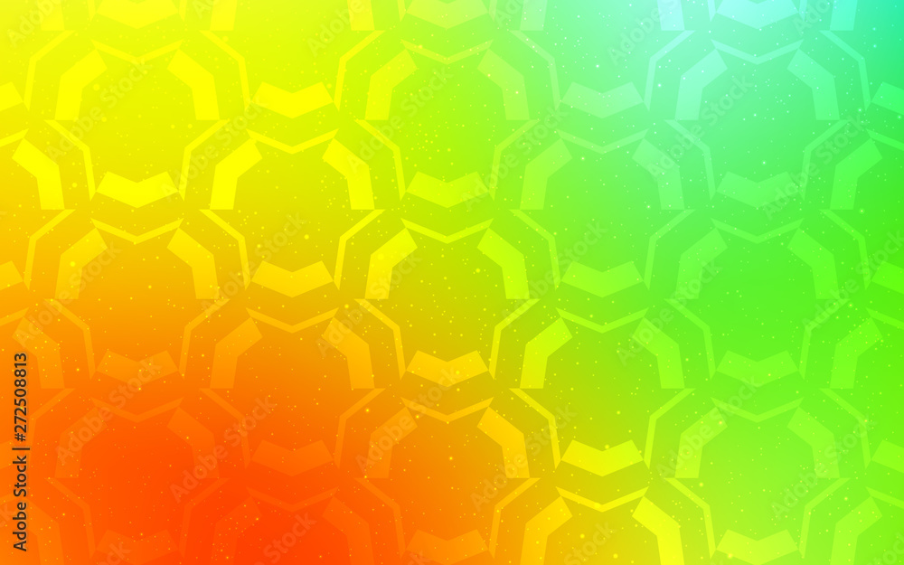 Fototapeta premium Light Multicolor vector texture with bent lines.