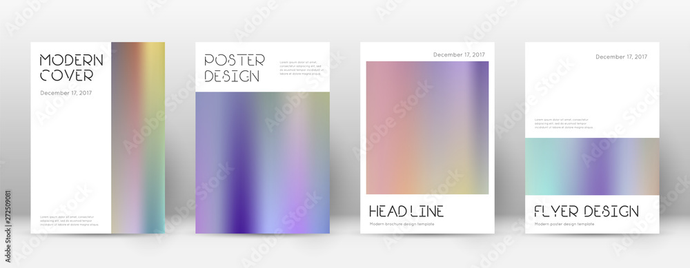 Flyer layout. Minimal vibrant template for Brochur