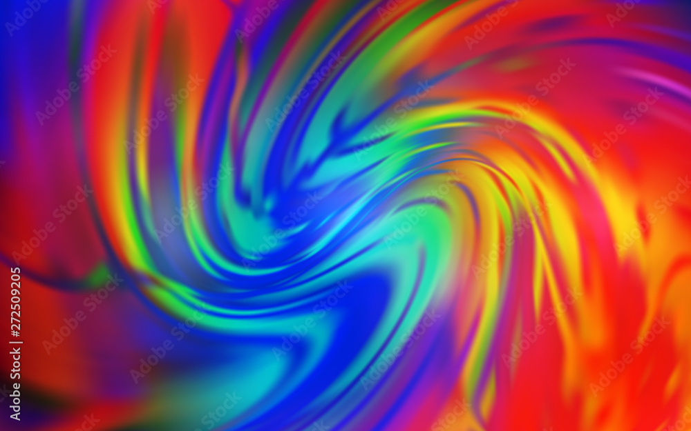 Dark Multicolor vector blurred and colored pattern.