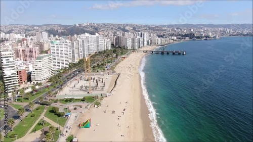 Wallpaper Mural Aerial view of a beach and city in Chile Torontodigital.ca