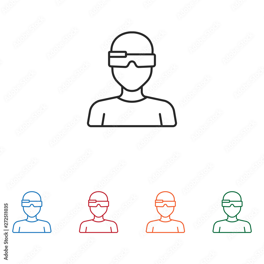 Smart glasses vector icon Smart glasses vector icon