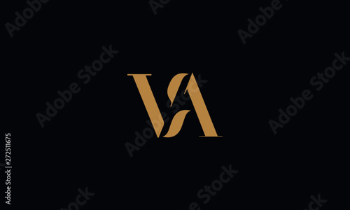 VA logo design template vector illustration