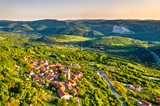 View of Crni Kal village in Slovenia