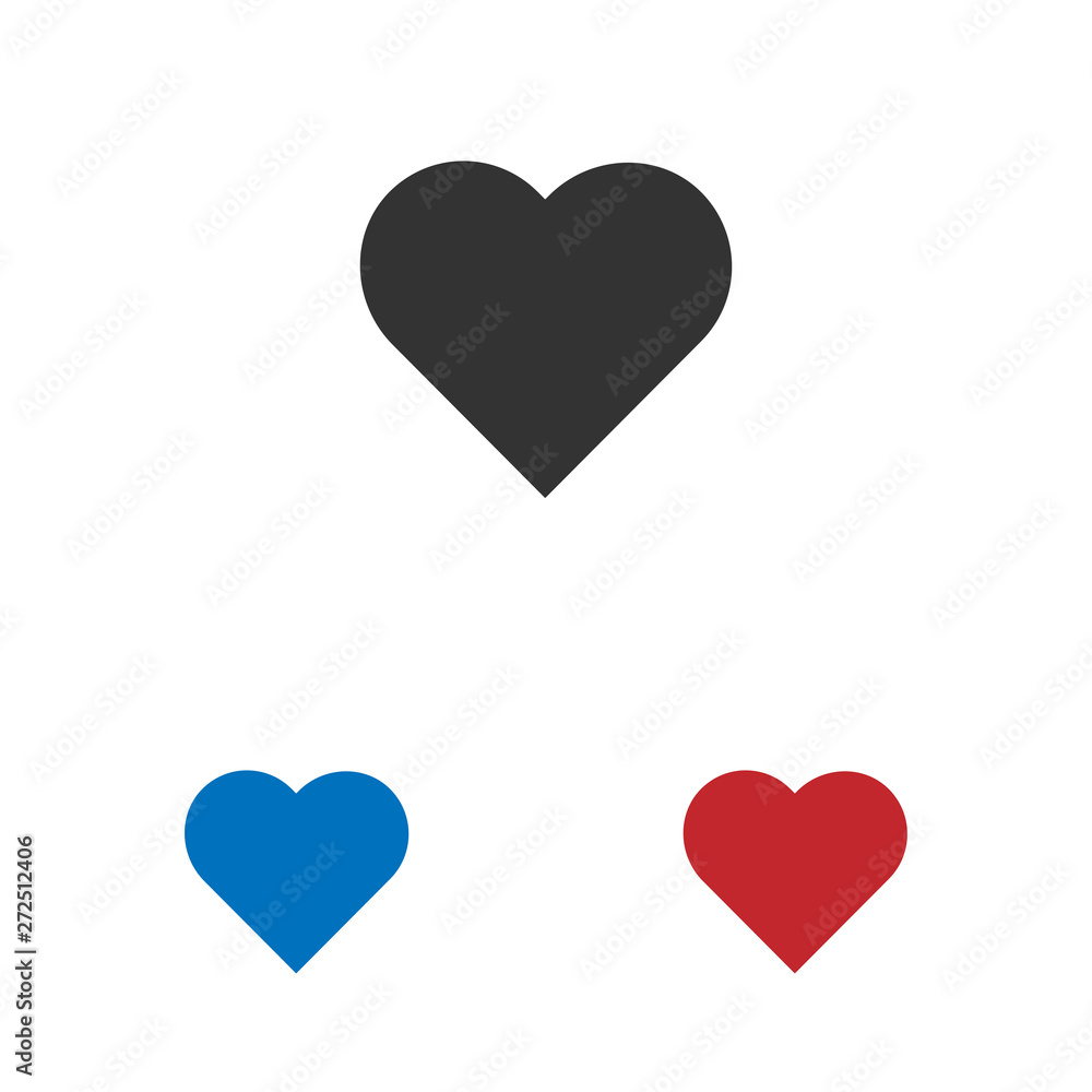 Heart icon isolated on white background. Heart icon in trendy design style. Heart vector icon modern and simple flat symbol for web site, mobile app, UI. Heart icon vector illustration, EPS10.
