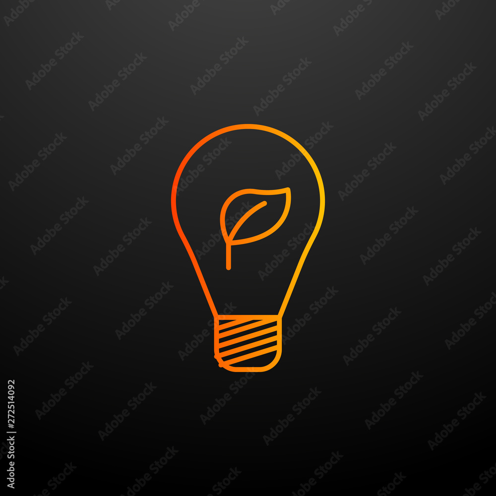 Eco-friendly light bulb nolan icon. Elements of ecology set. Simple icon for websites, web design, mobile app, info graphics Eco-friendly light bulb nolan icon. Elements of ecology set. Simple icon for websites, web design, mobile app, info graphics