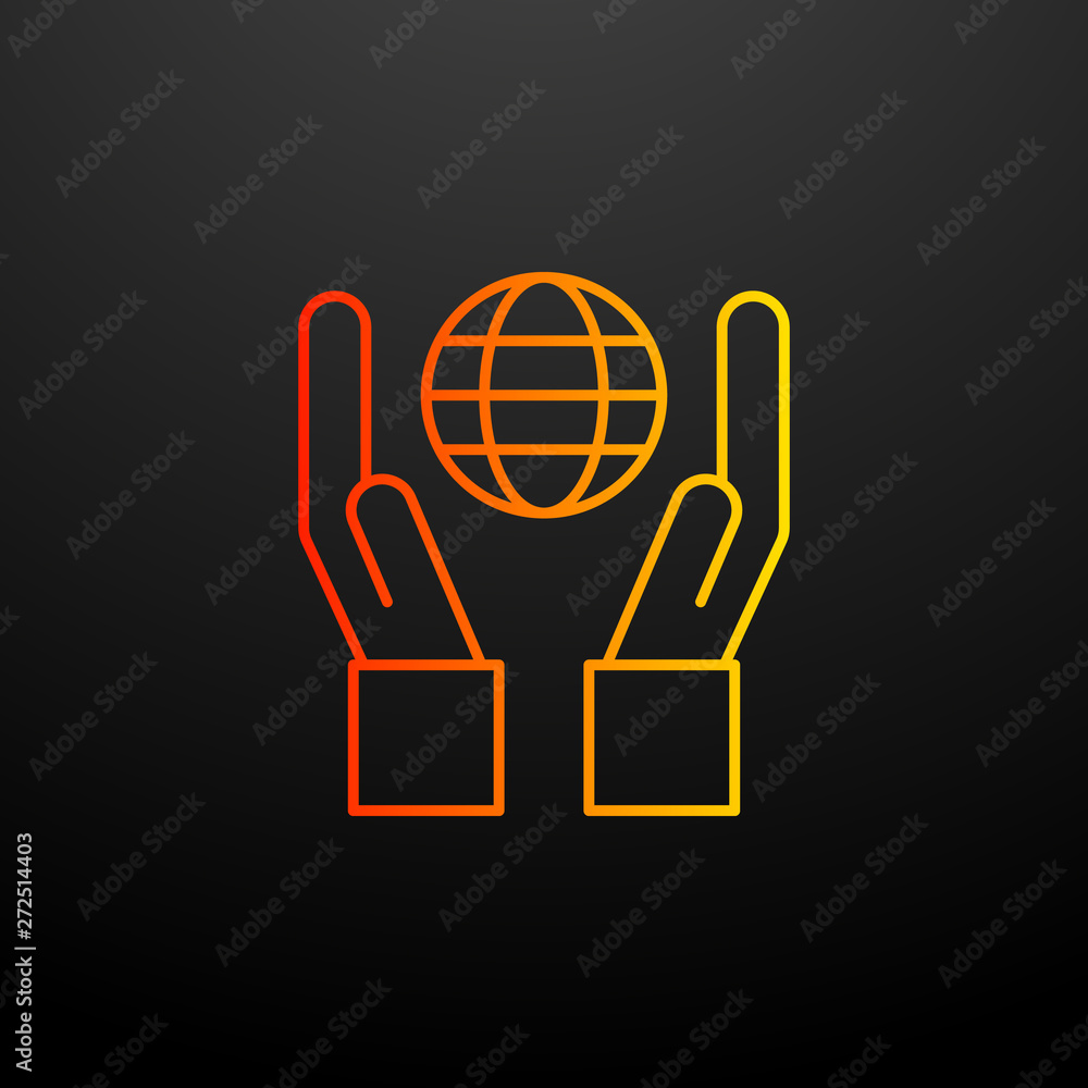Earth in hands nolan icon. Elements of ecology set. Simple icon for websites, web design, mobile app, info graphics Earth in hands nolan icon. Elements of ecology set. Simple icon for websites, web design, mobile app, info graphics