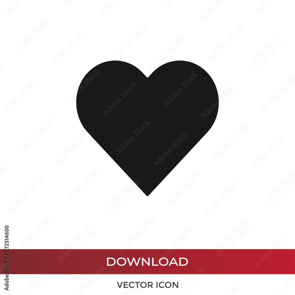 Heart vector icon in modern design style for web site and mobile app