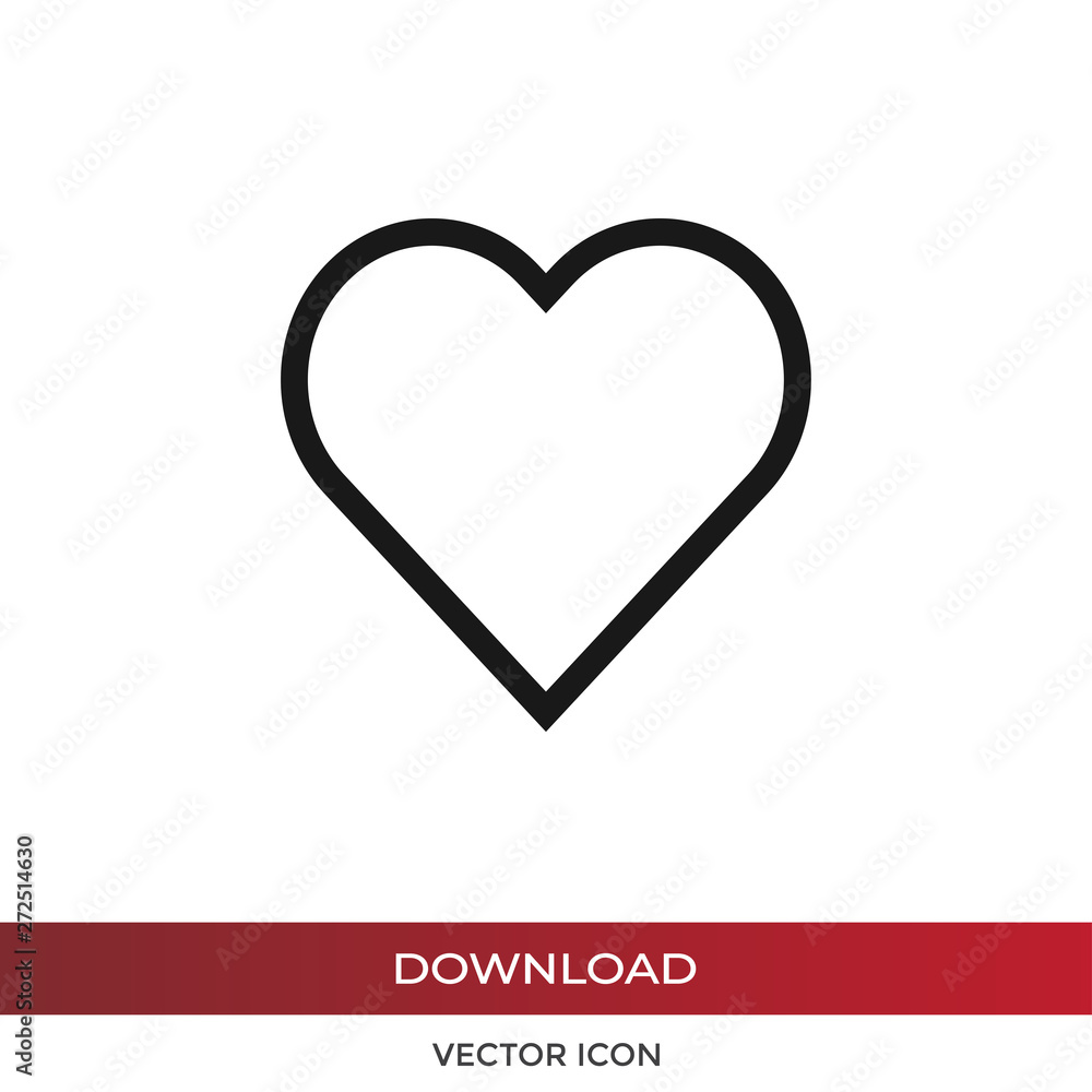 Heart vector icon in modern design style for web site and mobile app Heart vector icon in modern design style for web site and mobile app