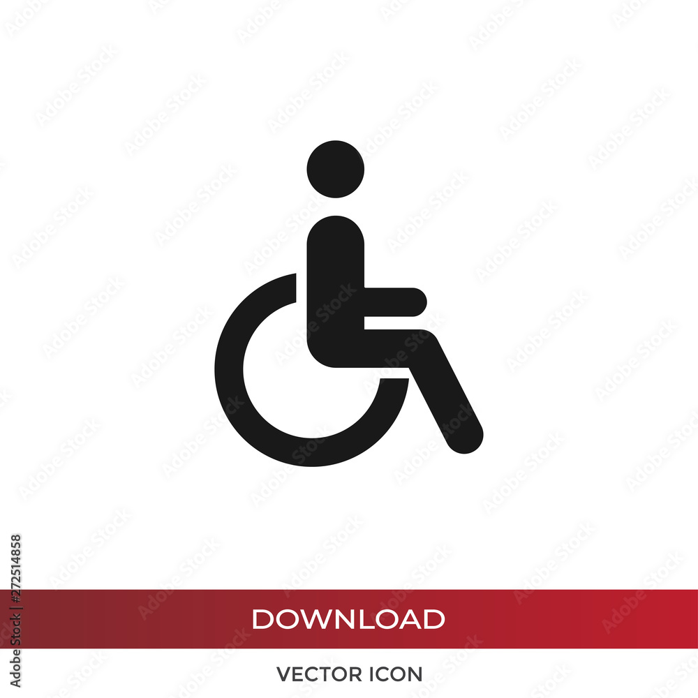Disabled vector icon in modern design style for web site and mobile app Disabled vector icon in modern design style for web site and mobile app