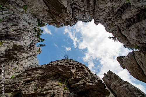 Bijele stijene (White Rocks) is a nature reserve in Croatia famous for its amazing topography. Karst rock formations similar to the stone forest (e.g. Shilin, China) with hundreds of rock pillars. photo