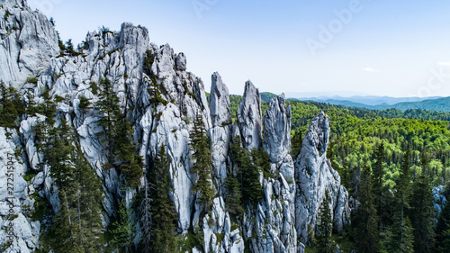 Bijele stijene (White Rocks) is a nature reserve in Croatia famous for its amazing topography. Karst rock formations similar to the stone forest (e.g. Shilin, China) with hundreds of rock pillars. photo