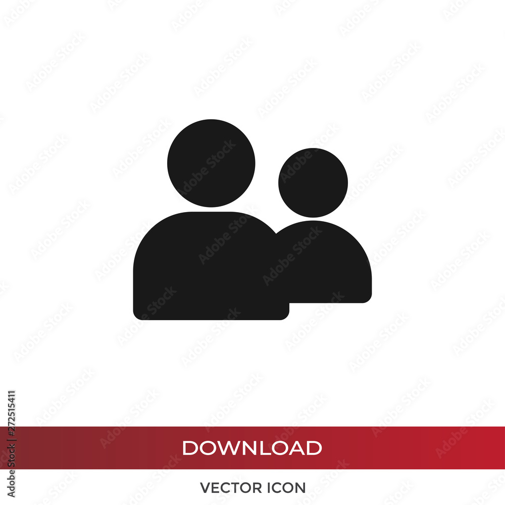 People vector icon in modern design style for web site and mobile app People vector icon in modern design style for web site and mobile app