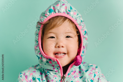 Cute kid in jacket photo