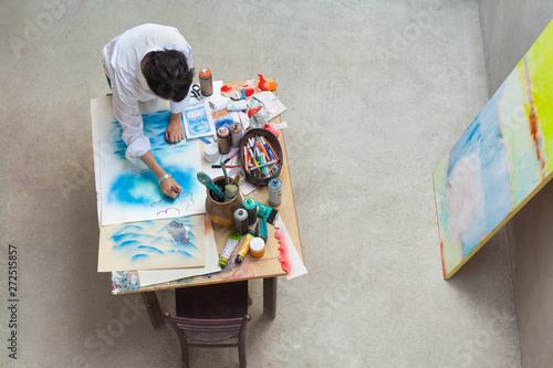 Moment in an artist studio photo