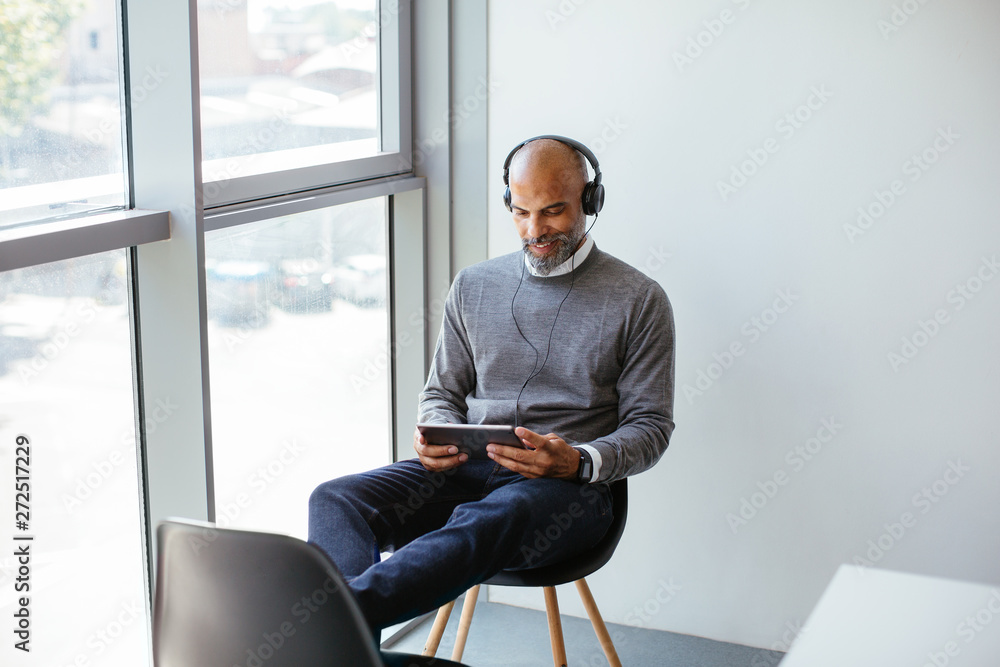 Freelancer working at office. Freelancer working at office.