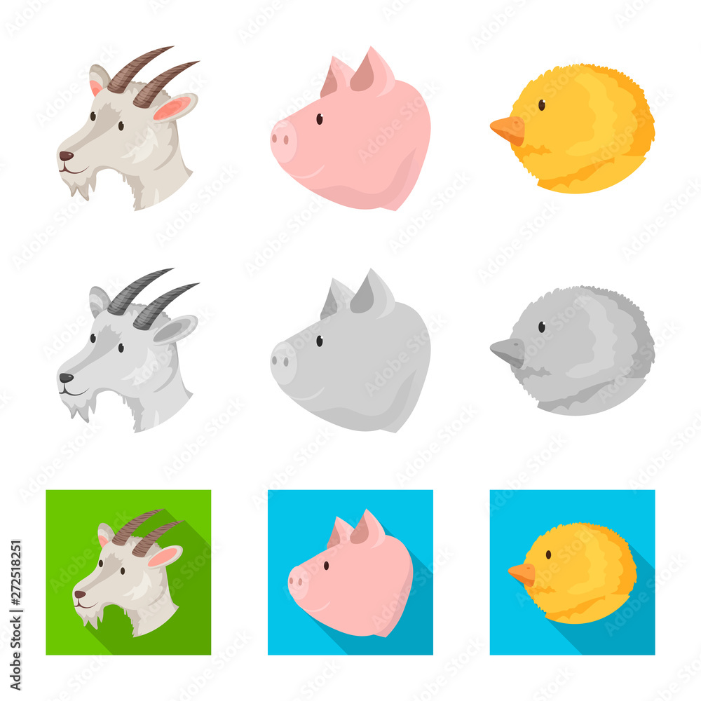 Isolated object of agriculture and breeding logo. Collection of agriculture and organic stock vector illustration. Isolated object of agriculture and breeding logo. Collection of agriculture and organic stock vector illustration.