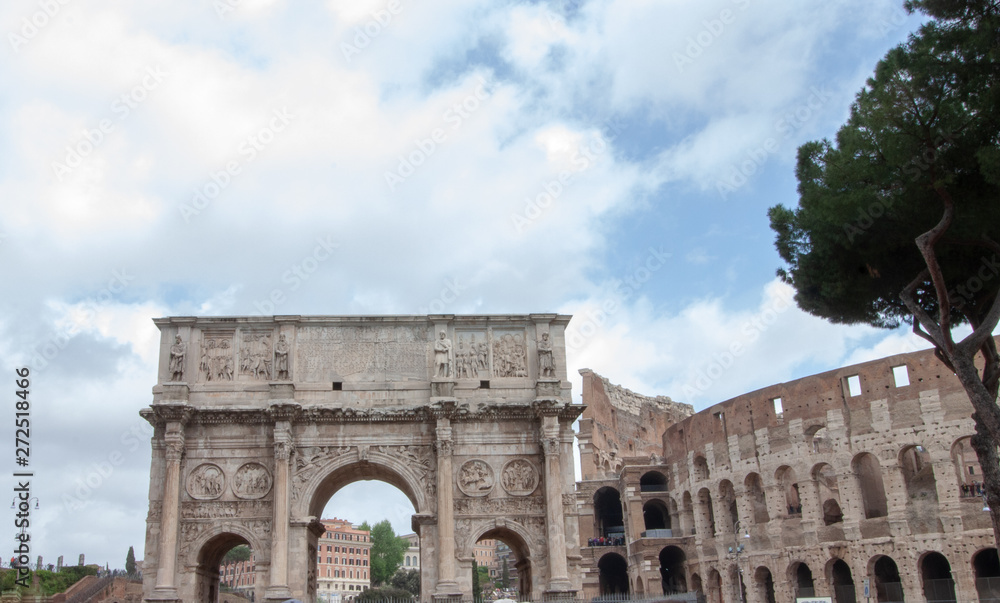 Triumph Arch at Colosseum In Rome