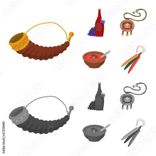 Vector illustration of culture and sightseeing icon. Collection of culture and originality stock vector illustration.