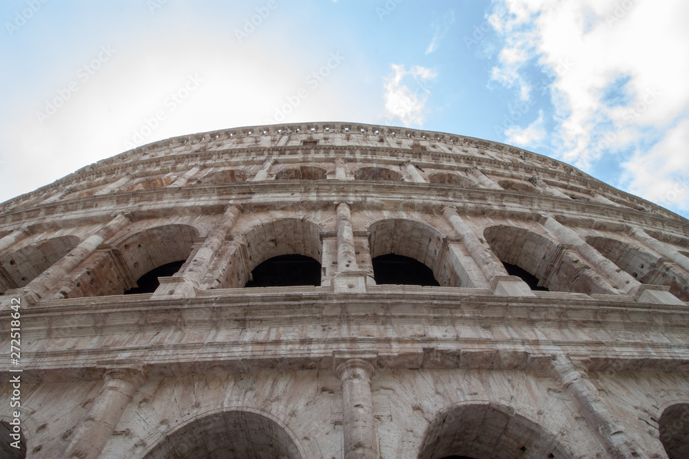 Worm's Eye-view of Colosseum In Rome