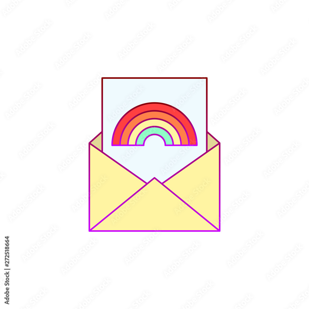 Letter, rainbow, pride day icon. Element of color world pride day icon. Premium quality graphic design icon. Signs and symbols collection icon Letter, rainbow, pride day icon. Element of color world pride day icon. Premium quality graphic design icon. Signs and symbols collection icon