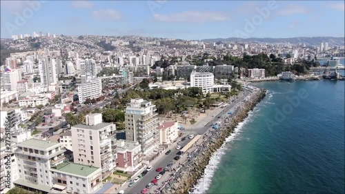 Wallpaper Mural Aerial view of a beach and city in Chile Torontodigital.ca